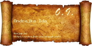 Ondrejka Ida névjegykártya
